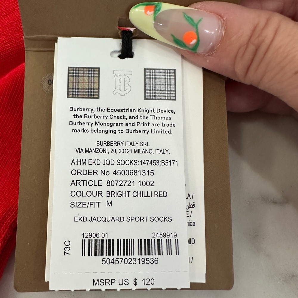 Burberry EKD Crew Socks - Picture 3 of 4